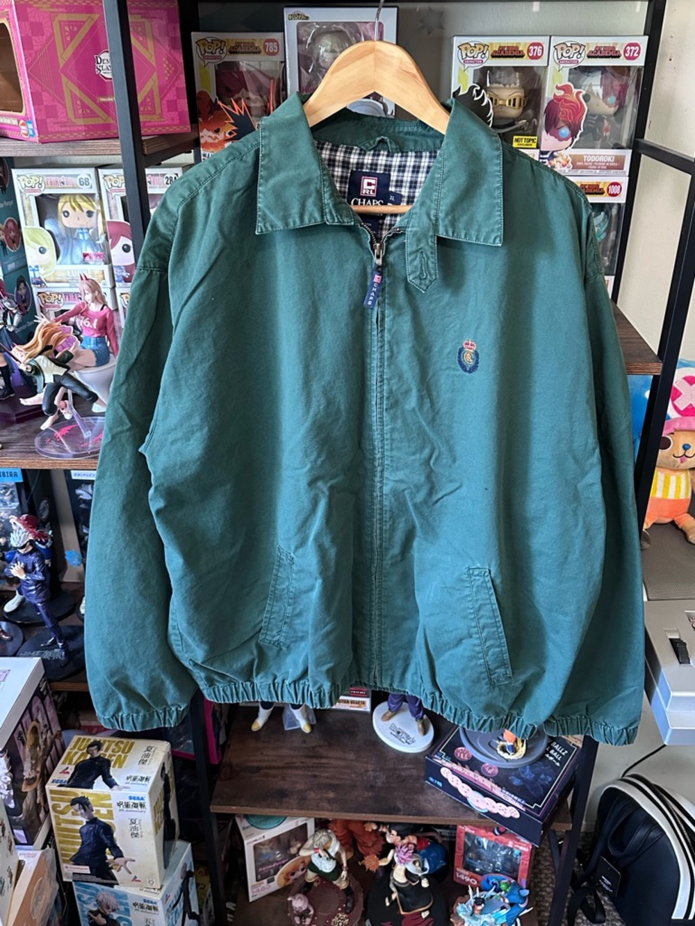 Vintage Chaps Ralph Lauren Harrington Jacket Green XL Golf Preppy